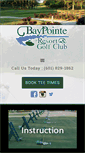 Mobile Screenshot of baypointegolfresort.com